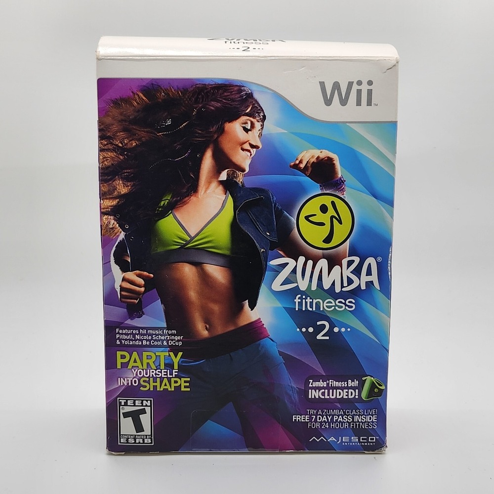 Zumba Fitness 2 (Nintendo Wii, 2011) W/ Fitness Belt
